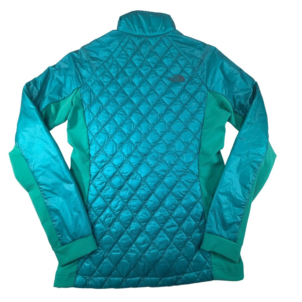 The North Face ThermoBall Hybrid Jacket Womens S Teal Quilted Full Zip Outdoor - Picture 2 of 12